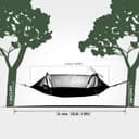 Night Cat Hammock Tent with Mosquito Net Waterproof Rainfly for 1 Person Hiking Camping in Garden Backyard Wild - 4