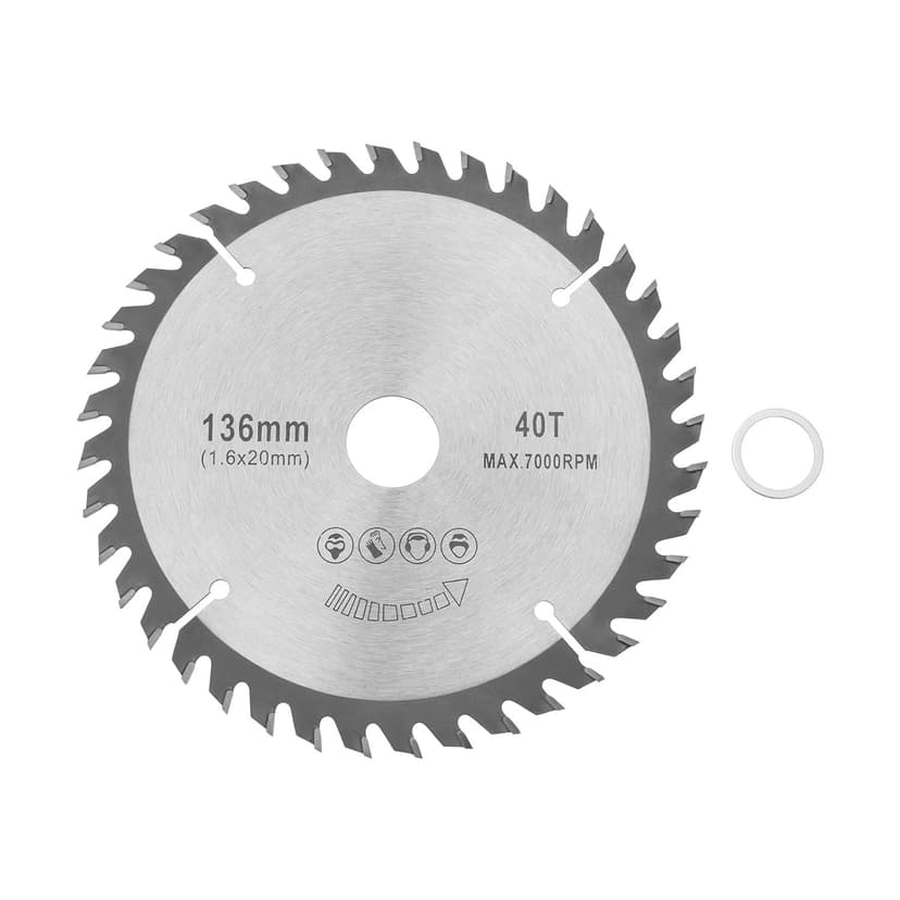 OTOTEC 1Set TCT Specialized Circular Saw Blade 136x20x1.6mm 40T Compatible with Makita DSS501Z MAX 7000RPM for Cutting Wood Plastic Aluminum Copper - 1