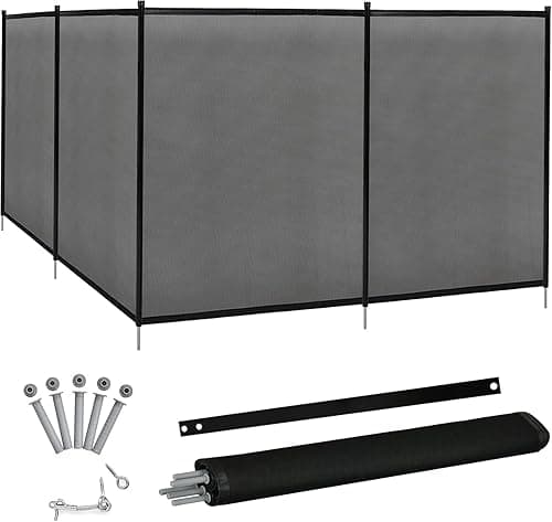 FANTASK 360 x 125 cm Pool Fence, Protective Fence, Child Proof, Pool Protection Fence for Swimming Pool Garden, Child Protection Fence, Pool Complete Set for Recessed Swimming Pools