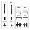 VONROC Tente Easy-Up - 3x3 m – Pliante - Design Modulaire : Auvent, Tonelle, Chapiteau, Marchés Saisons – Pliable – Imperméable – Cadre en Acier - Protection UV 50+ - Blanc - Sac de Rangement Inclus - 9