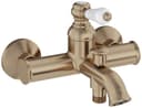 Jacob Delafon - Louise wall-Mounted Bath-Shower Mixer - Mechanical - Retro Design, Ceramic Handle - Water Saving - 21x14.5x19.5cm - Bronze - E24363-BCN - 1