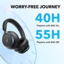 soundcore by Anker, Space One, Adaptive Active Noise Cancelling Headphones, 2X Stronger Human Voice Reduction, 40H ANC Playtime, App Control, LDAC Hi-Res Wireless Audio, Comfortable Fit, Bluetooth 5.3 - 6