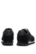 BOSS Mens Parkour-L Runn Mixed-Material Trainers with Branded Side Panel Size 9 Black - 6