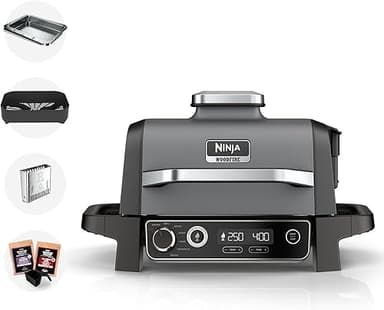 Ninja Woodfire Electric BBQ Grill & Smoker, 7-in-1 Outdoo…