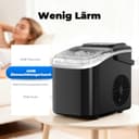 Acmeenjoy Ice Cube Machine 12 kg/24 H, Small Ice Cube Machine, 1.2 L, Self-Cleaning Ice Maker with Handle Ice Cube Basket/Shovel, 8 Ice Cubes in 6-8 Minutes, for Kitchen/Office/Party/Office, RV, Black - 7