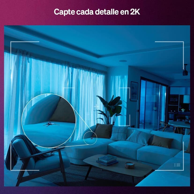 Philips Hue Caméra de surveillance Secure, Résolution vidéo 2k, Notifications, Audio bidirectionnel, Intégration avec les lampes Hue, Caméra extérieure compacte avec support élégant, Noire - 3