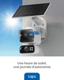Tapo C645D Outdoor Wifi Camera Kit with Solar Panel, 2K Dual Lens, 360° Covers 2 Areas Together, Backup Battery, 10,000 mAh, Color Night Vision, Tracking/AI Detection, IP65 - 6