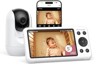 momcozy Moniteur Bébé WiFi – Caméra HD 5" 1080P Fixation …