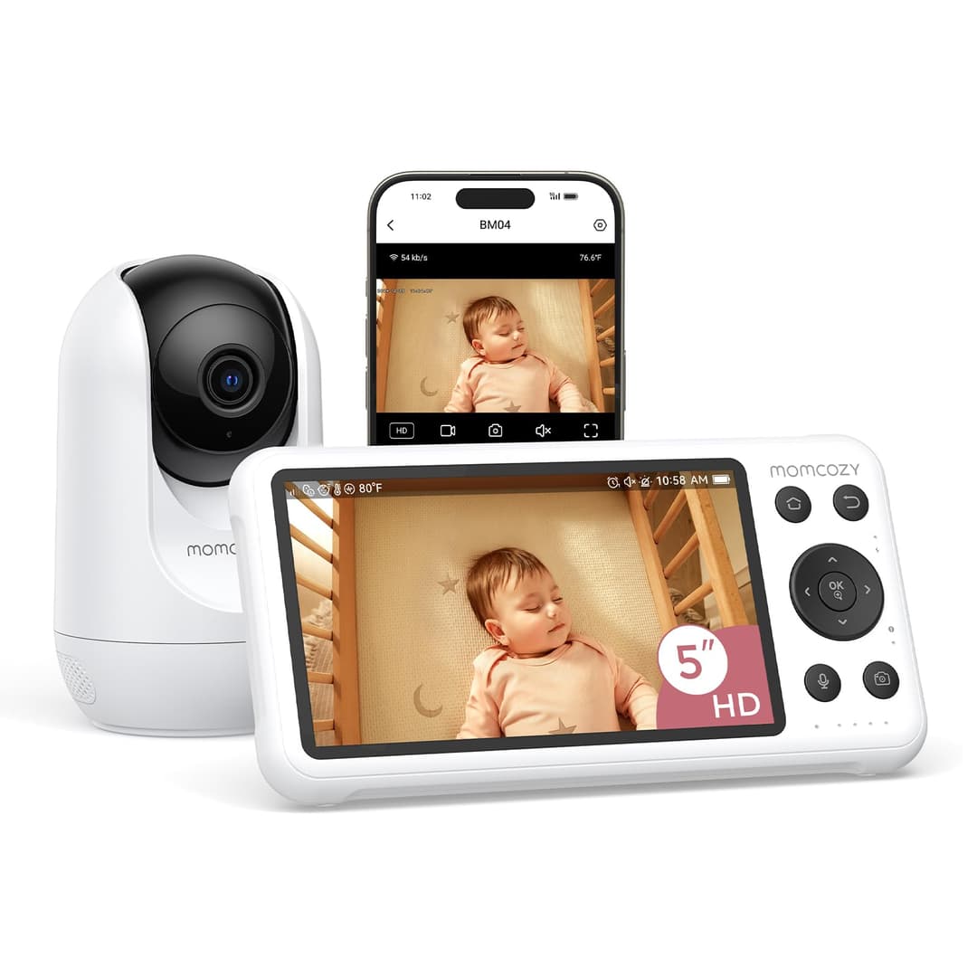 momcozy Moniteur Bébé WiFi – Caméra HD 5" 1080P Fixation …