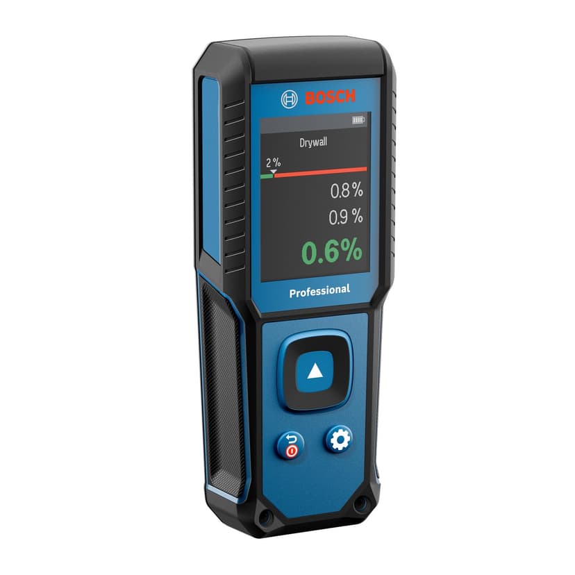 Humidimètre GMM 1-15 Bosch Professional à broches (non invasif, mesure 37 essences de bois et 10 matériaux de construction, indice de protection IP65, 2 piles AA, housse) - 7