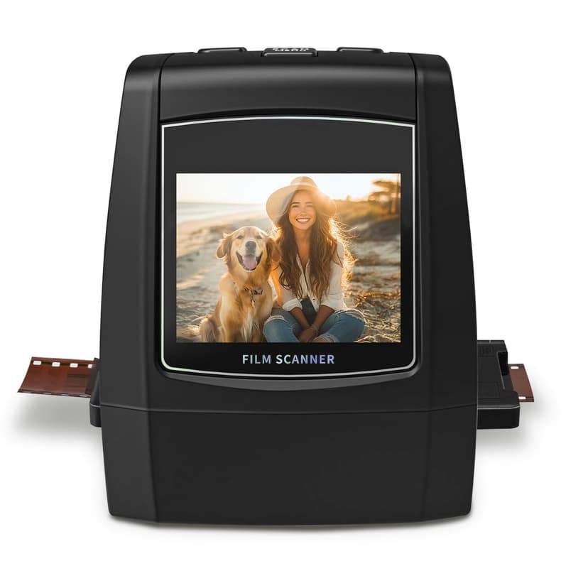 Digital Film Scanner, Standalone Slide Scanner and Negative Scanner Converts Negatives and Film Slides of 35 mm, 126, 110, Super 8 and 8 mm into JPEG Images, 2.4 Inch LCD Display - 1