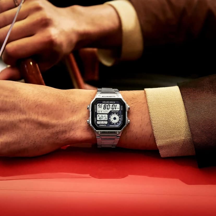 Casio - AE-1200WHD-1A - Sports - Montre Homme - Quartz Digital - Cadran LCD - Bracelet Acier Gris - 3