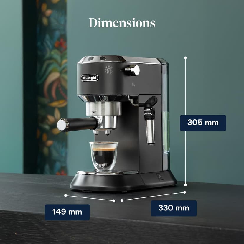 De'Longhi Dedica Style, Traditional Barista Pump Espresso Machine, Coffee and Cappuccino Maker, EC685BK, Black - 9