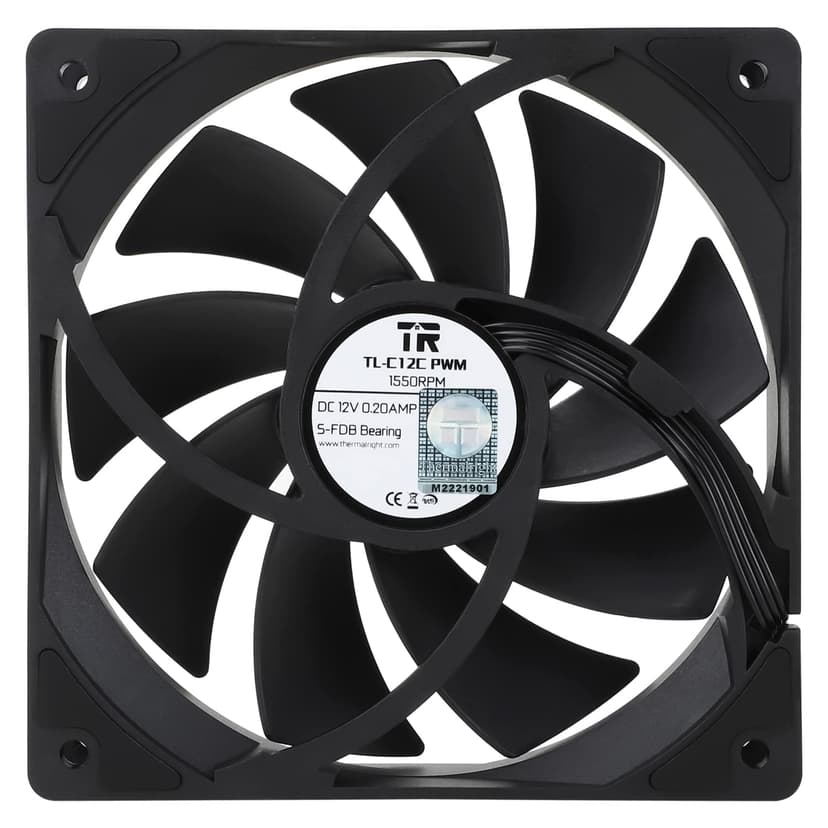 Thermalright TL-C12C X3 CPU Fan 120mm Case Cooler Fan, 4pin PWM Silent Computer Fan avec roulement S-FDB inclus, jusqu’à 1550RPM ventilateur de refroidissement (3 quantités) - 8