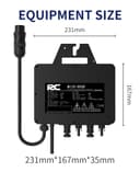 RC Micro Inverter 800W, 26-60V DC Input, Solar Inverter MPPT Microgrid Feed-in Converter with WiFi Monitoring for Mobile Phones, Black - 7
