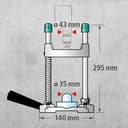wolfcraft tecmobil Mobile Drilling Aid - Mobile Drill Stand for Freehand Drilling on Walls, at Angles, Overhead, and Stationary - with dust Extraction - 4522000 - 4