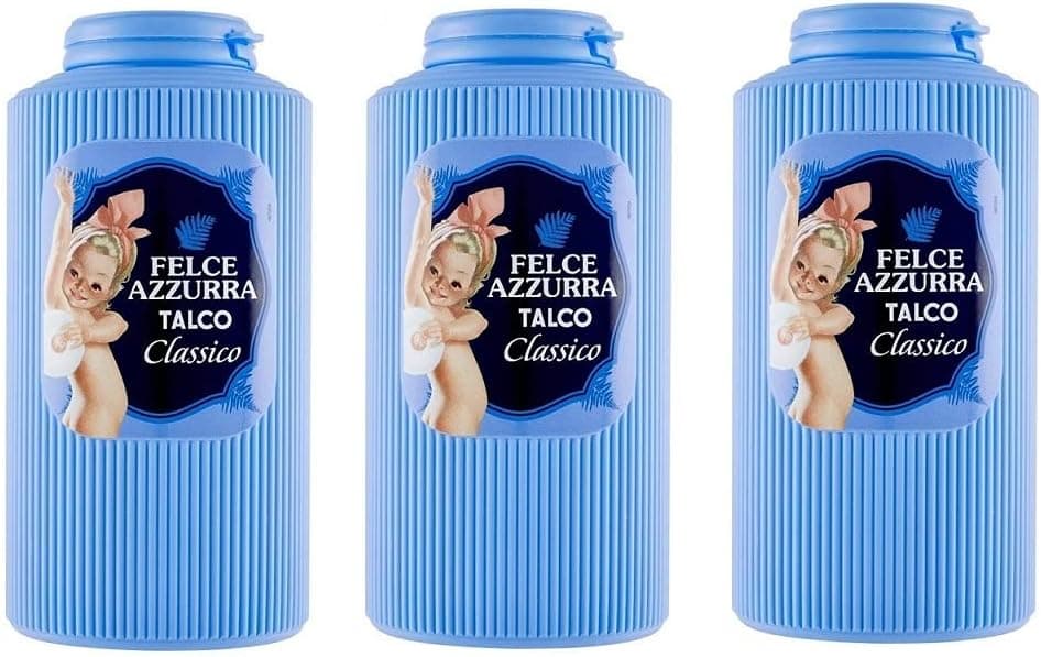Felce Azzurra 3x Classic Talc Body Powder, 500g each, Baby Talc Scent, 1500g Total