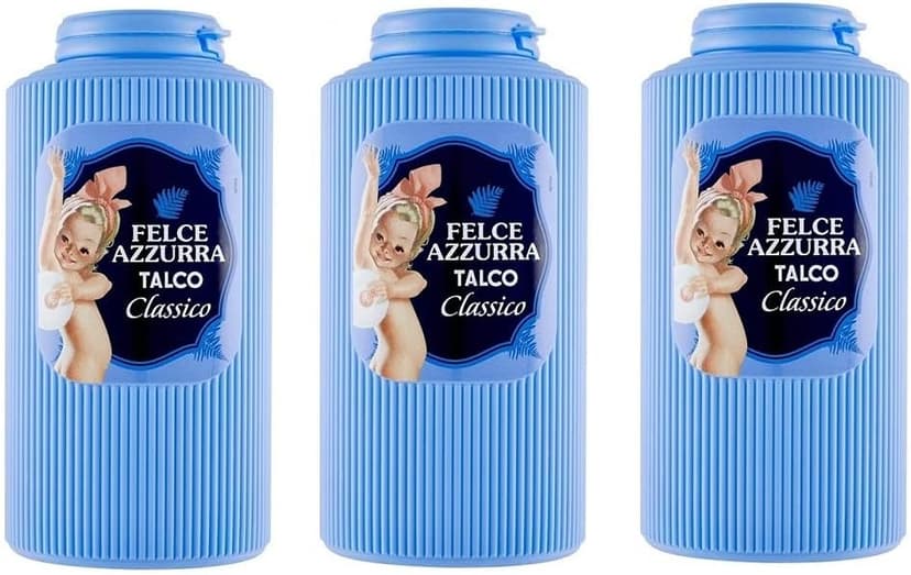Felce Azzurra 3x Classic Talc Body Powder, 500g each, Baby Talc Scent, 1500g Total - 1