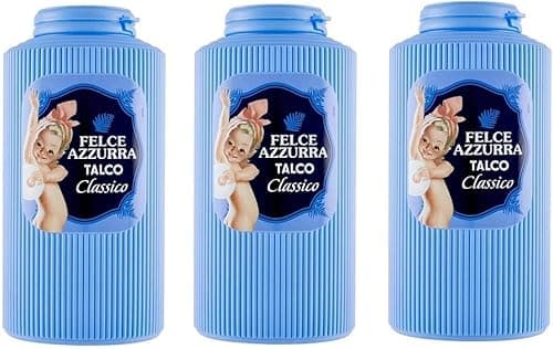 Felce Azzurra 3x Classic Talc Body Powder, 500g each, Baby Talc Scent, 1500g Total
