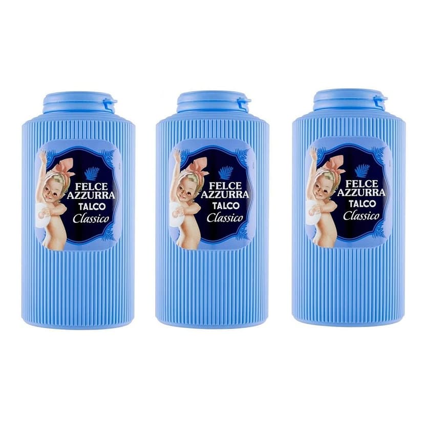 Felce Azzurra 3x Classic Talc Body Powder, 500g each, Baby Talc Scent, 1500g Total - 1