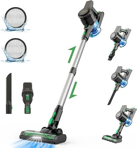 Vactidy Aspirateur Balai sans Fil V9, Puissant 30Kpa, Lég…