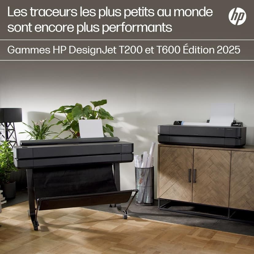 HP DesignJet T650 24, 61cm, Imprimante Grand Format, Traceur, Standard A4-A1, 81 Impressions A1/h, Wi-FI, Ethernet, USB, 2400x1200dpi, Métal recyclé, Version 2025, Garantie 2 Ans, Click, Noir - 3
