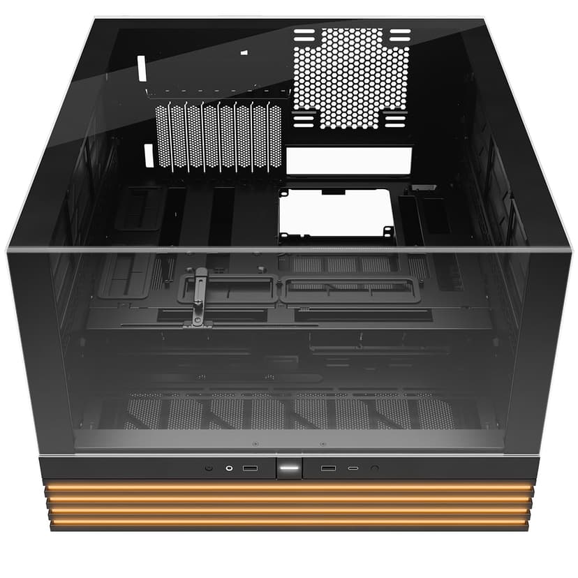 be quiet! Light Base 900 DX Black PC Case, Stunning Panoramic View, Show Case, Dual Chamber Design, Solid ARGB LED Strip, Inverted and Horizontal Usable, E-ATX Motherboard Compatible - 6