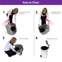 Omega Paw Premium Roll 'n Clean Litter Box Large,Cat, Peral Blue (PR-RA20-1) - 2