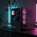 YEYIAN PC Gaming VR Esports AI Intel Core Ultra 5 225F 10 Core 4.9GHz Nvidia GeForce RTX 5060 8GB GDDR7 32GB DDR5 6000MHz 1TB SSD Gen 4 WiFi 6+BT 5.3 LAN 2.5GB Win 111 Pro - 9