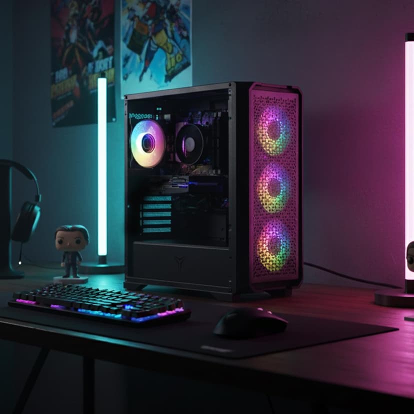 YEYIAN PC Gaming VR Esports AI Intel Core Ultra 5 225F 10 Core 4.9GHz Nvidia GeForce RTX 5060 8GB GDDR7 32GB DDR5 6000MHz 1TB SSD Gen 4 WiFi 6+BT 5.3 LAN 2.5GB Win 111 Pro - 9