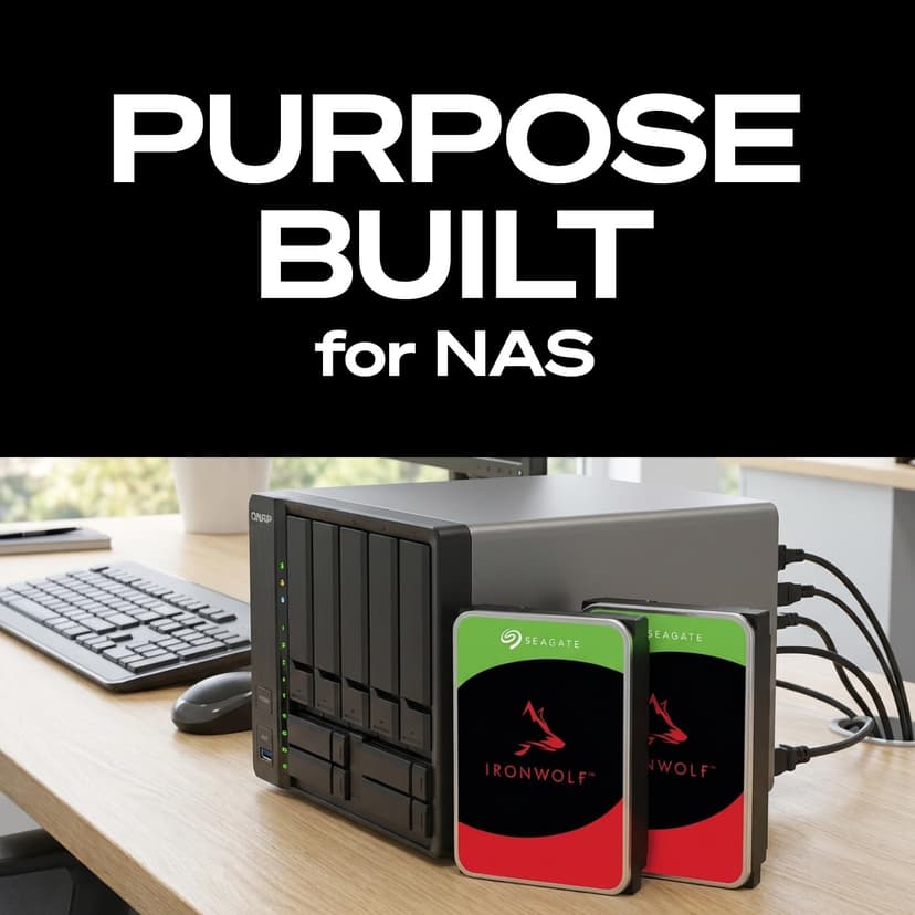 Seagate IronWolf 6TB, Internal NAS HDD, CMR 3.5 Inch, SATA 6GB/s, 5400 RPM, 256MB Cache for RAID NAS, Data Rescue Services, Frustration Free Packaging (ST6000VNZ06) - 4