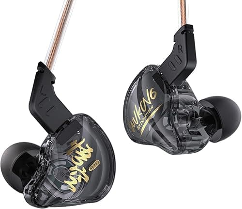 Yinyoo KBEAR MONKIE K01 Gaming Earphones HiFi In-ear Noise Cancelling Headset with 3.5mm Surround Plug Wired Earbuds for PC, PS5, Xbox, Switch