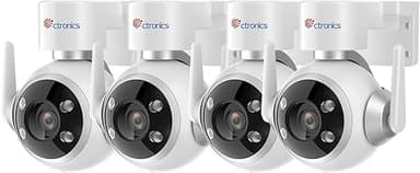 Ctronics 4PCS Caméra Surveillance WiFi Exterieure, PTZ Ca…