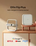 XGIMI Elfin Flip 1080P Video Projector, Licensed Netflix, Built-in Adjustable Stand, 400 ISO Lumens, Screen Adaption, 2 x Built-in 3W Speaker, Wi-Fi, Bluetooth, Screen Mirroring - 2