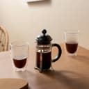 Bodum French Press Caffettiera Black - 350ml / 3 Cup Coffee Maker - Durable Glass & Stainless Steel Filter - BPA-Free Dishwasher Safe Percolator - Cafetiere Made in Portugal - 4