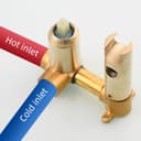 Tecmolog Bidet portable pour WC Acciaio Inossidabile Ensemble de vaporisateur à main chaude et froide Doré brossé WS024J2F2 - 7