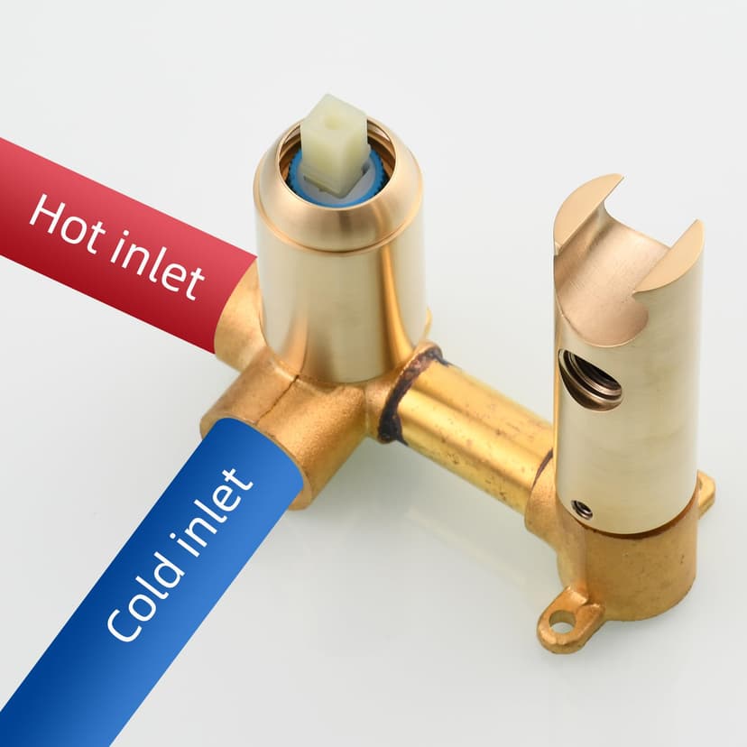 Tecmolog Bidet portable pour WC Acciaio Inossidabile Ensemble de vaporisateur à main chaude et froide Doré brossé WS024J2F2 - 7