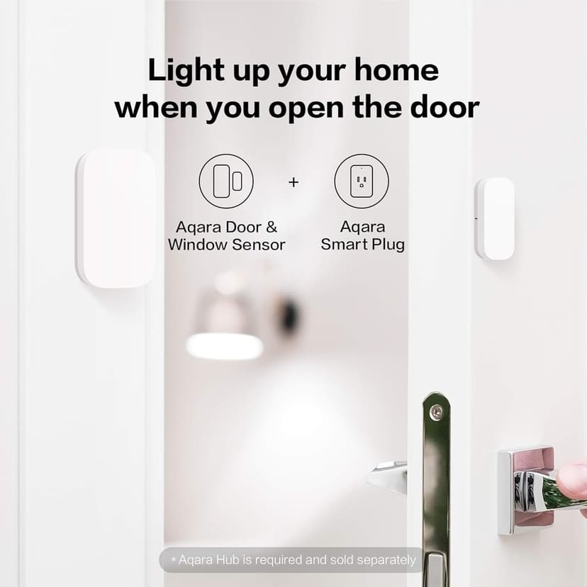 Aqara Door and Window Sensor Kit - 3pcs (Aqara Hub is Required), Zigbee, Wireless Mini Contact Sensor for Alarm System and Smart Home Automation, Compatible with Apple HomeKit, Alexa, Works With IFTTT - 6