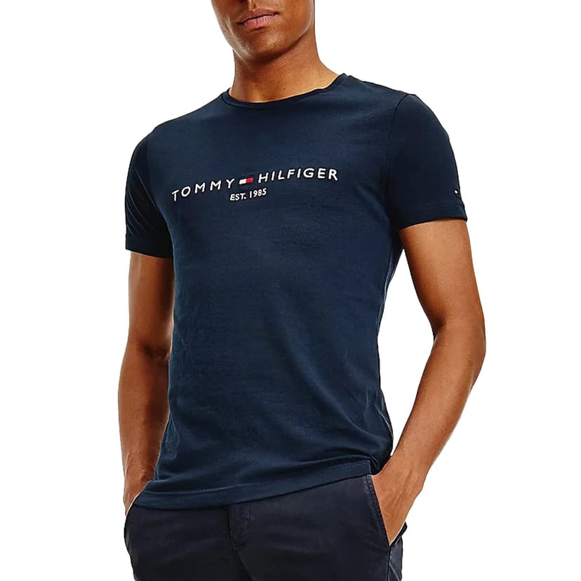Tommy Hilfiger Men’s Short Sleeve Round Neck Core Tommy L… - 1
