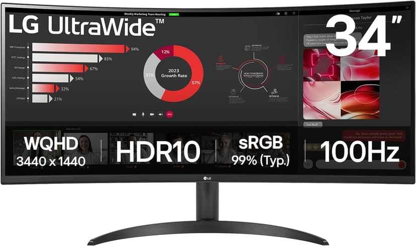 LG 34WR50QK-B Monitor - 1