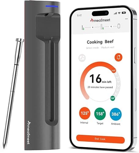 Meatmeet S Pro Bluetooth Wireless Meat Thermometer, with …