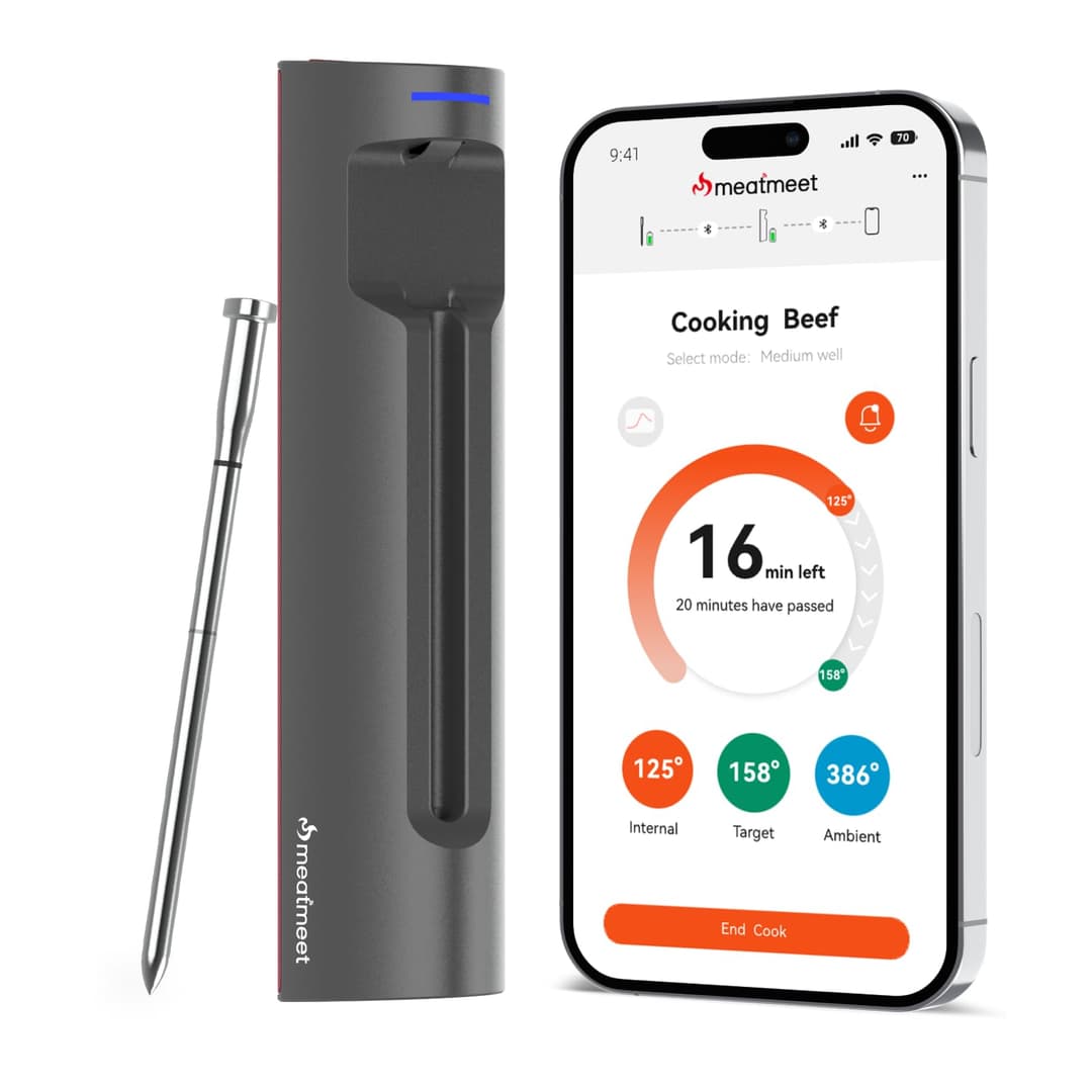 Meatmeet S Pro Bluetooth Wireless Meat Thermometer, with …