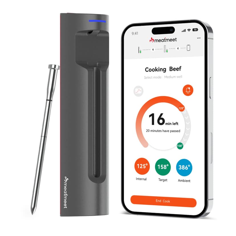 Meatmeet S Pro Bluetooth Wireless Meat Thermometer, with … - 1