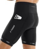 X-TIGER Men's Cycling Shorts with 5D Seat Padding, Breathable Quick-Drying Cycling Shorts with 3 Pockets, 801 black, L - 1