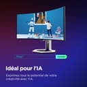 Lenovo Legion Pro 34WD-10 - Écran Gaming de 34" Incurvé avec Eyesafe (WQHD, OLED, 240Hz, 0.03ms, HDMI+DP, Cable DP, AMD FreeSync Premium Pro, Haut-parleurs) Réglage en Inclinaison - Noir-Blanc - 4