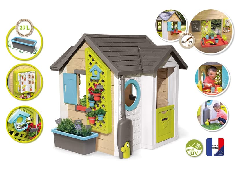 Smoby - Garden Playhouse for children for indoors and outdoors. Includes plant pots, planting label tags and watering can. For boys and girls aged 2 and over - 2