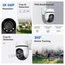Tapo C530WS 360° Outdoor Surveillance Camera, 3K 5MP, Starlight Colour Night Vision, AI Detection, Motion Tracking, WiFi or Ethernet, MicroSD Card up to 512GB - 2