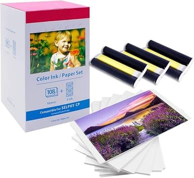 Rechange pour Canon Selphy CP1500 Papier Photo KP-108IN 3…