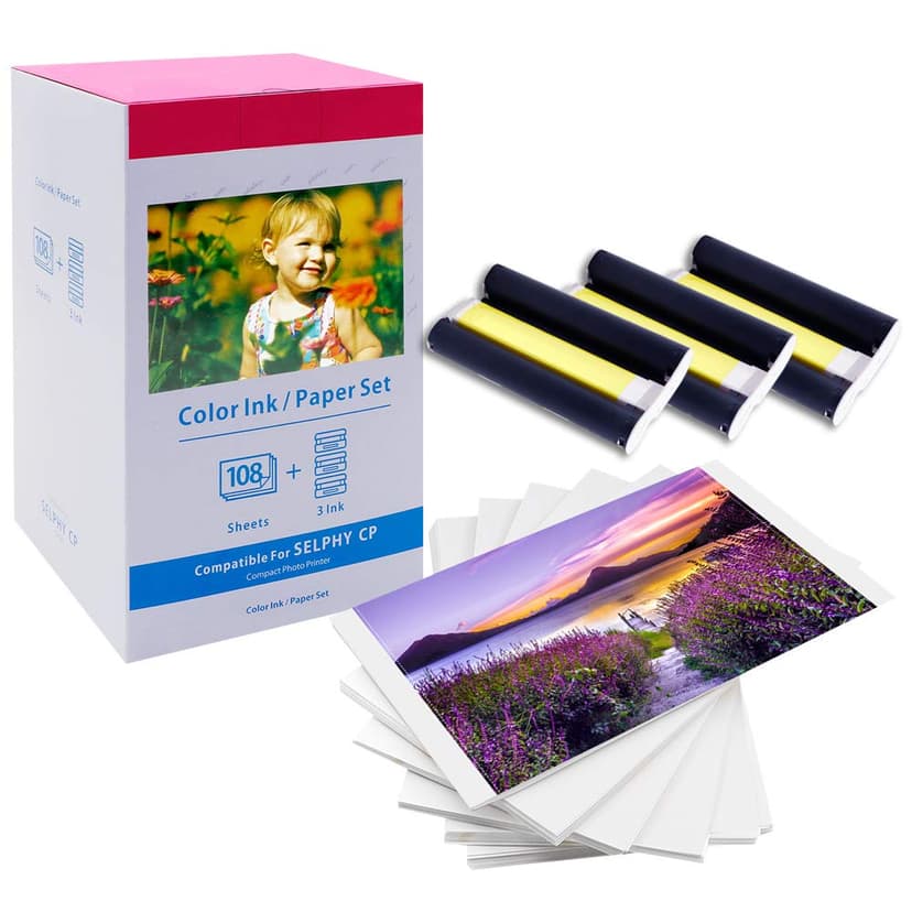 Rechange pour Canon Selphy CP1500 Papier Photo KP-108IN 3… - 1