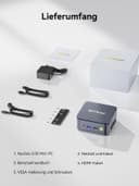 GMKtec Mini PC AMD Ryzen 5 W11 Pro 3500U (Plus performant Que Les 4300U/N150/N100/N95 4C/8T 4,50 GHz), Mini-Ordinateur G10, 16 Go de RAM DDR4 + SSD PCIe 3.0 x4 de 1 to,Wi-FI 5/USB 3.2/USB-C/BT 5.0 - 9